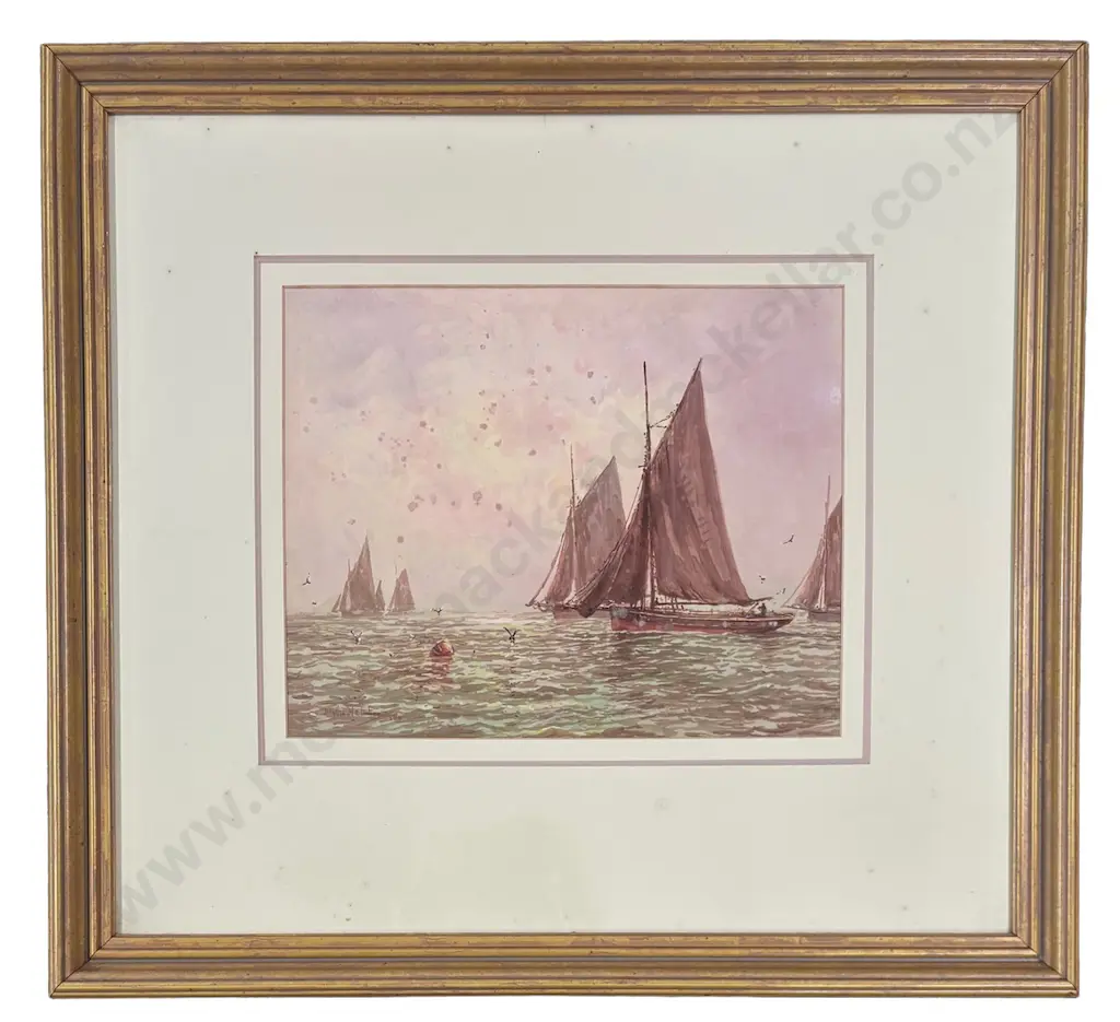 Blythe Fletcher - Sailing Boats, watercolour on paper, 300x370mm Image 1++