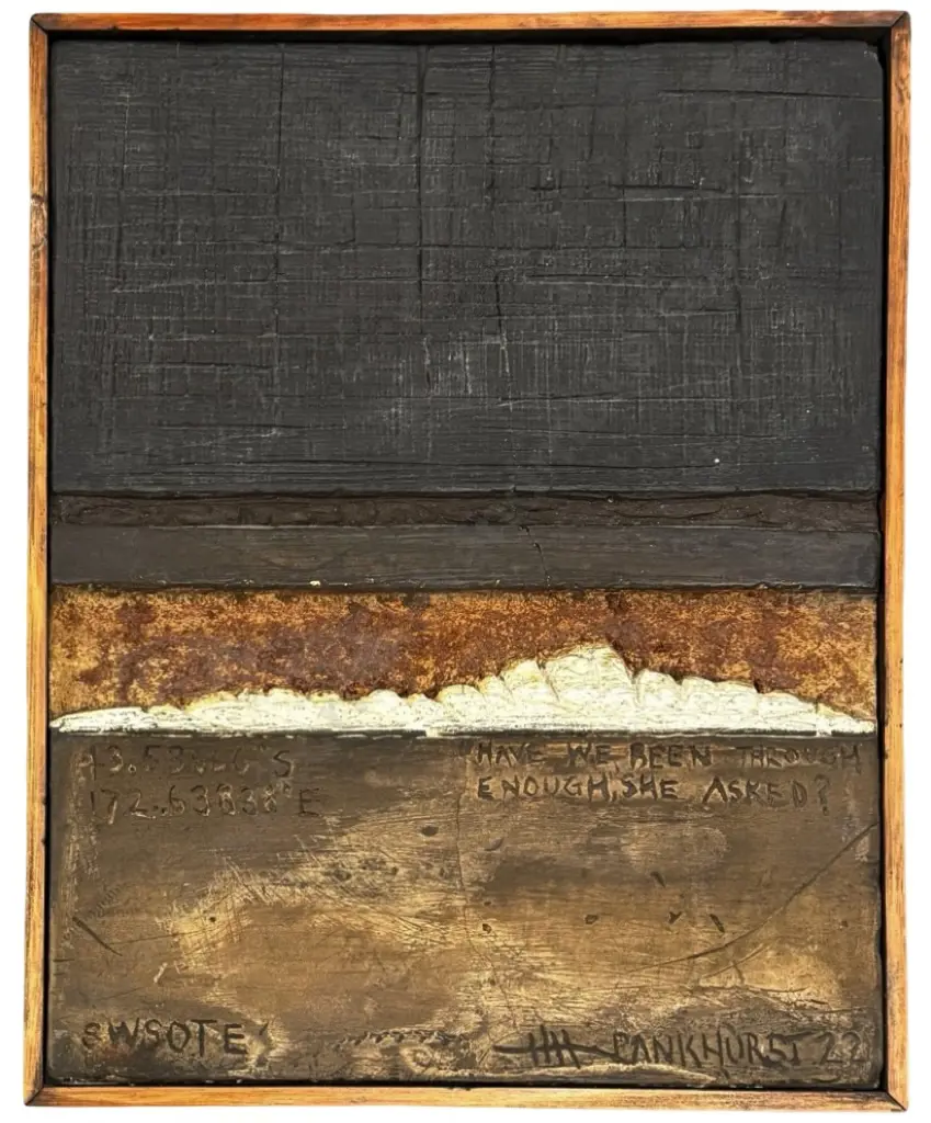 Callum Pankhurst - Have We Been Through Enough, She Asked? plaster, steel, tung oil/oxide, 500x400mm Image 1++