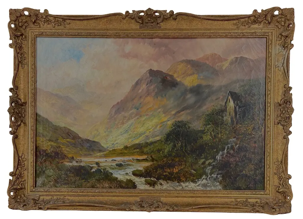 M D Ansell - Inversnaid, Loch Lomond, oil on canvas 480x730mm Image 1++