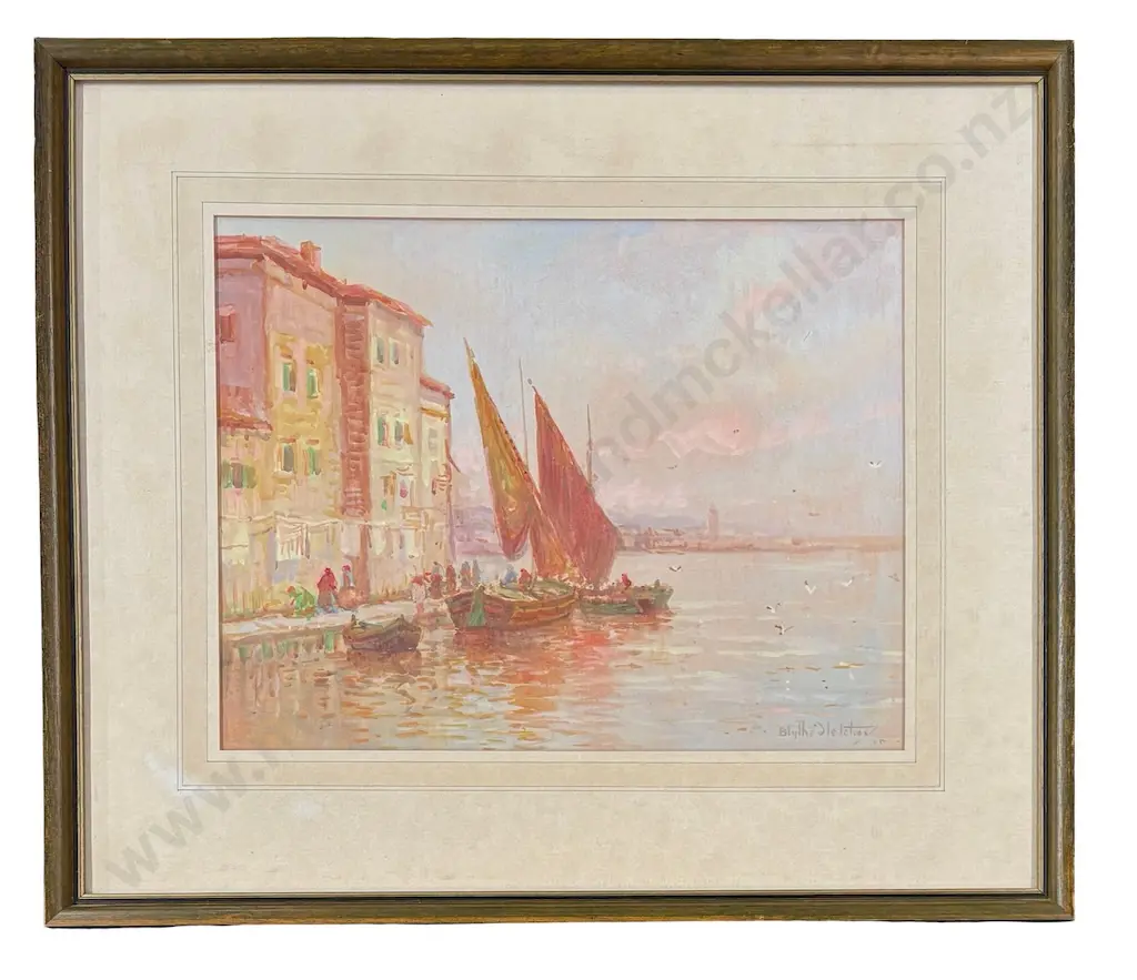 Blythe Fletcher - Tunny Boats Venice, watercolour on paper, 260x340mm Image 1++