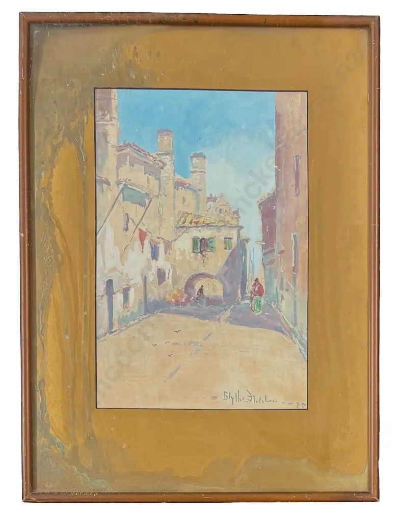 Blythe Fletcher - European Scene, watercolour on paper, 370x250mm Image 1++