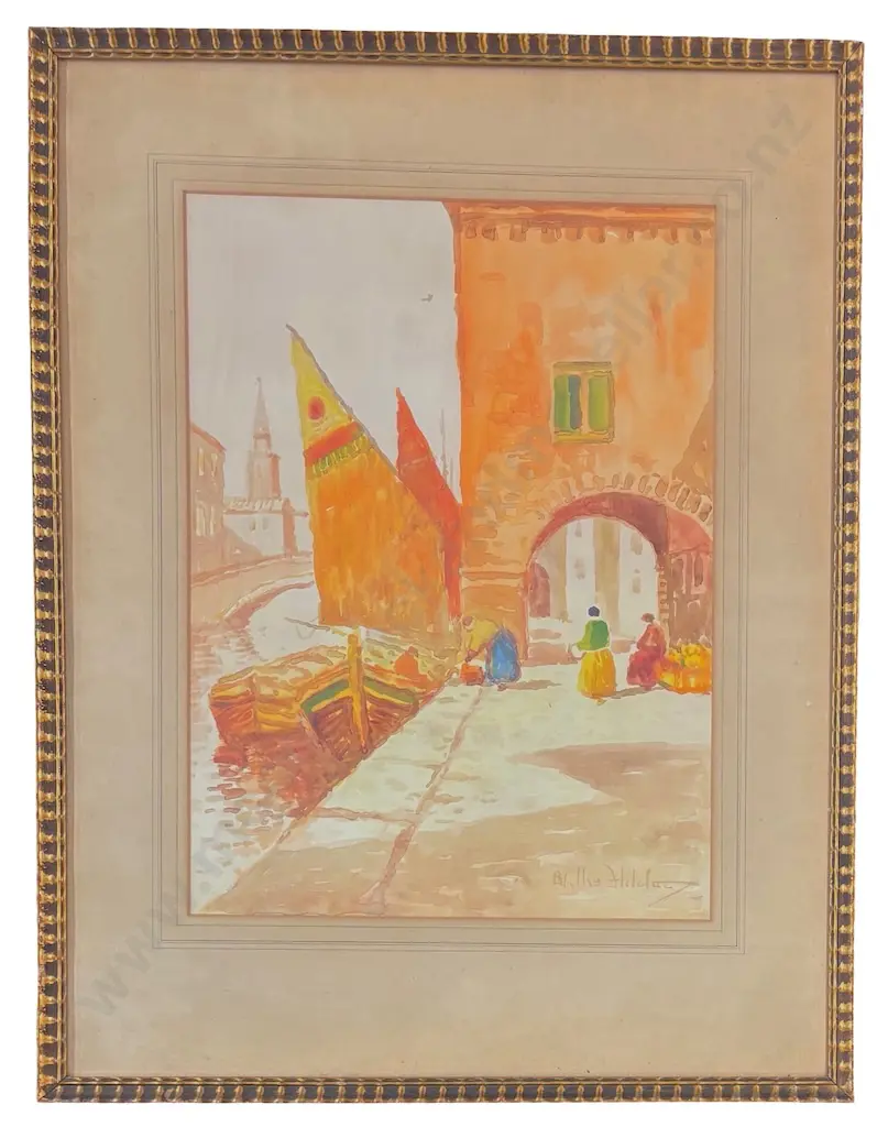 Blythe Fletcher, Unloading the Catch, watercolour on paper, 370x270mm Image 1++
