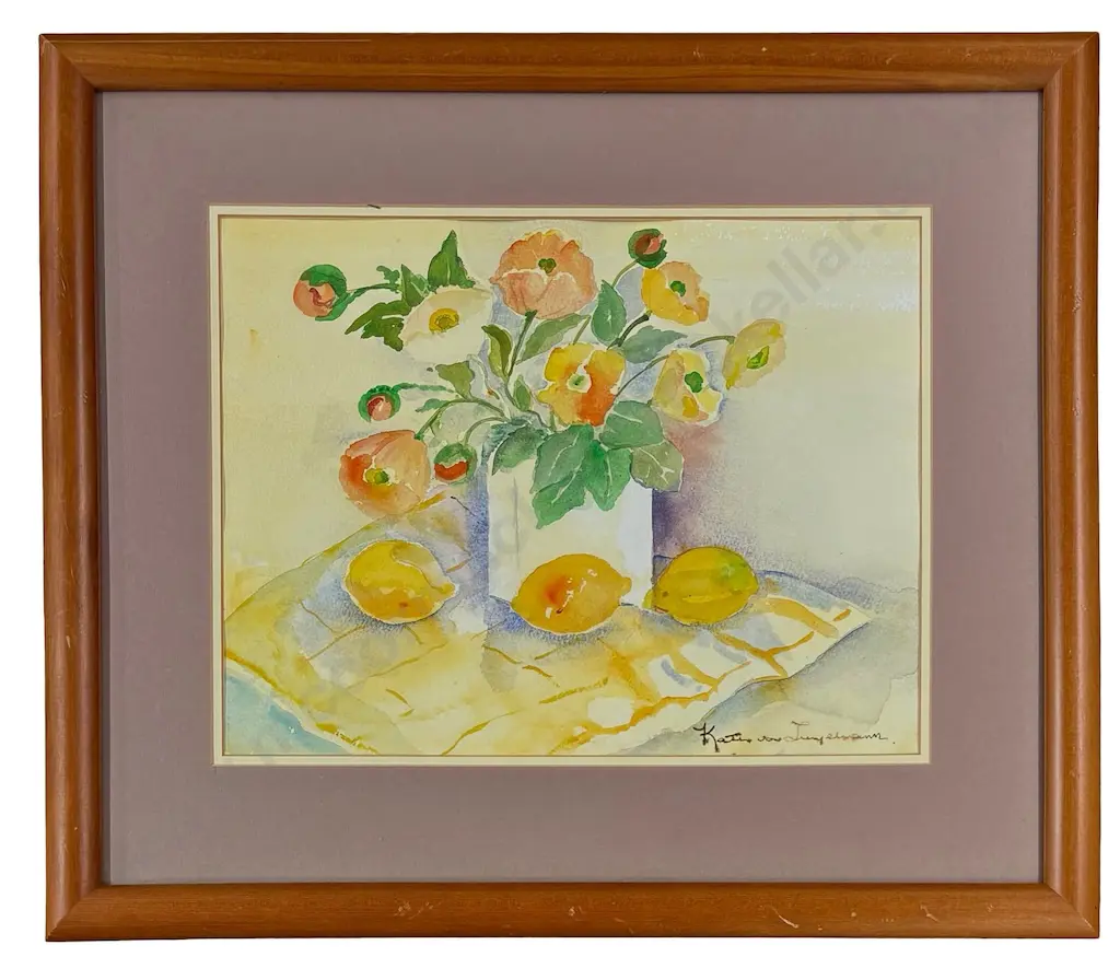 Kath Von Tunzelmann - Still Life, watercolour on paper, 270x350mm Image 1++