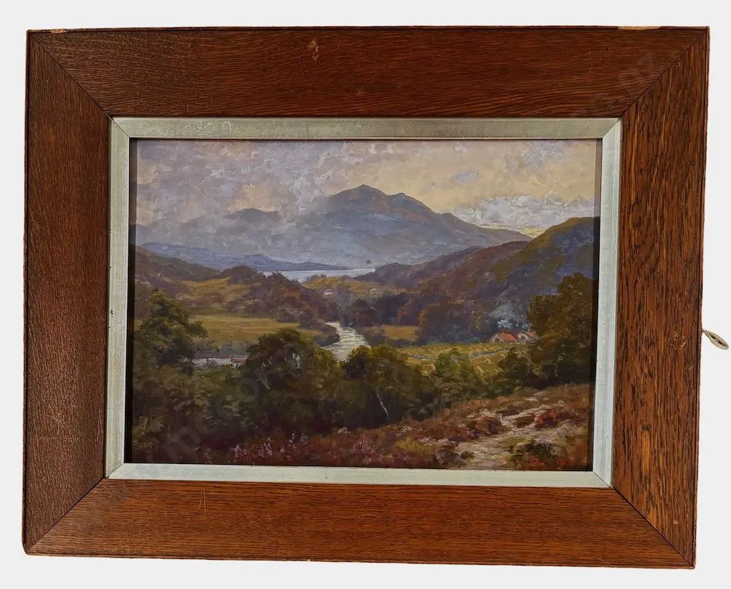C H Howorth - Early New Zealand Scene, oil on board, 340x480mm Image 1++