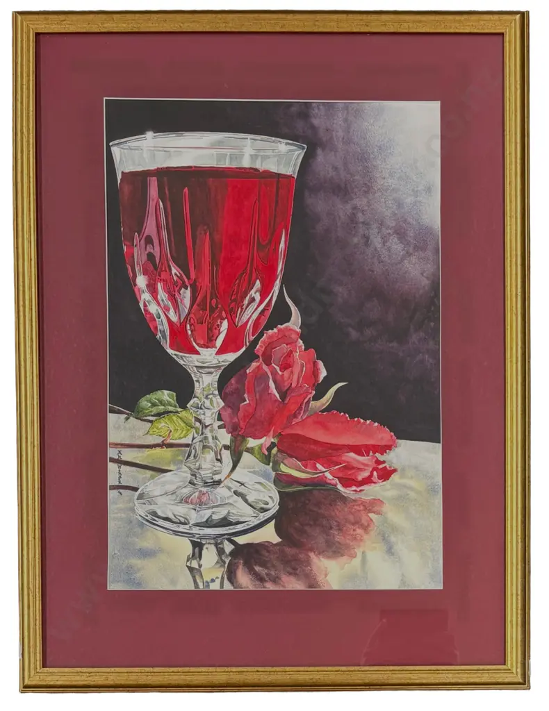 Karin Werner - Days of Wine & Roses, watercolour on paper, 2004, 590x400mm Image 1++