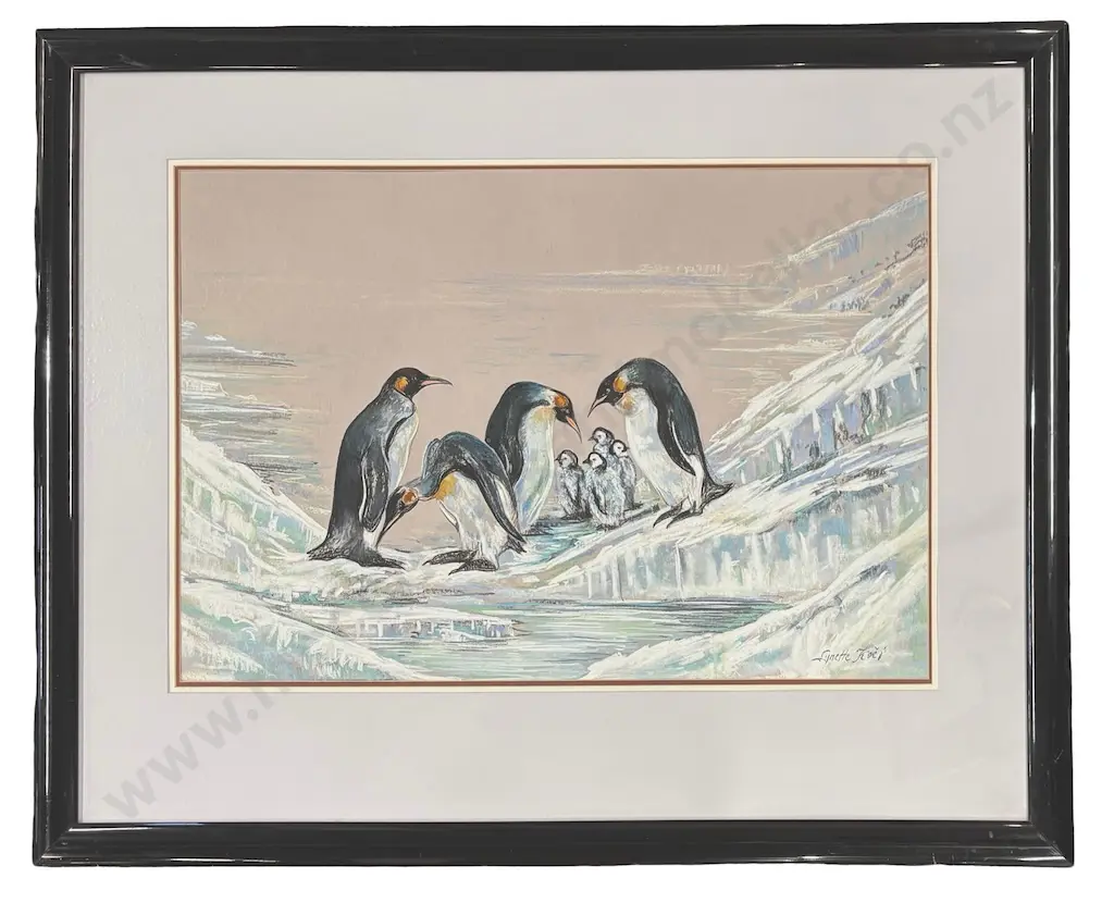 Lynette Koci - Emperor Penguins, pastel on paper, 540x780mm Image 1++