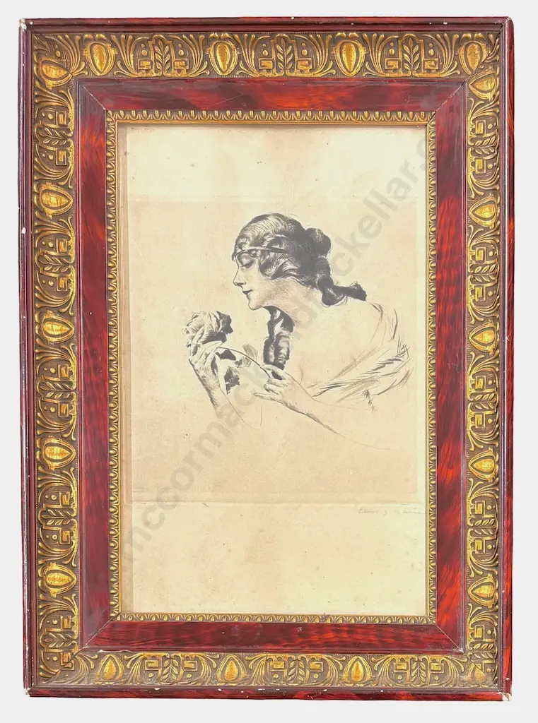 Carl Josef Bauer - Greta Garbo, engraving on paper, 380x240mm Image 1++