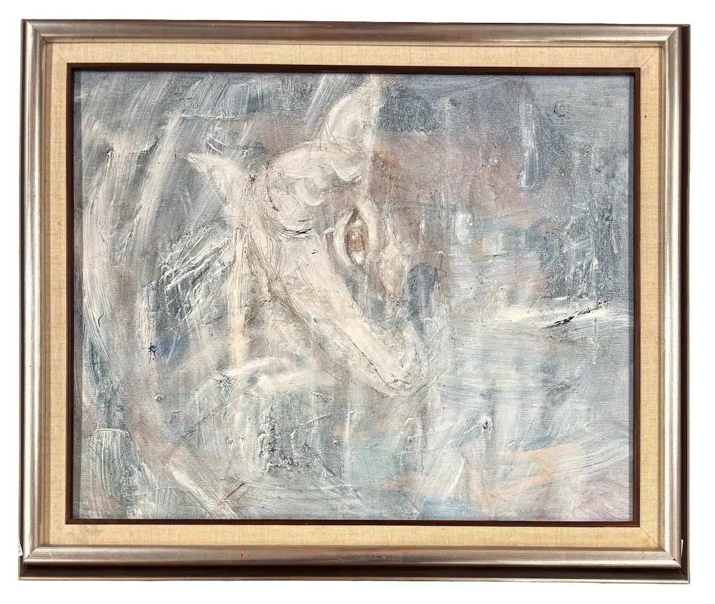 Unsigned - Horse, Oil on Canvas, 390x490mm Image 1++