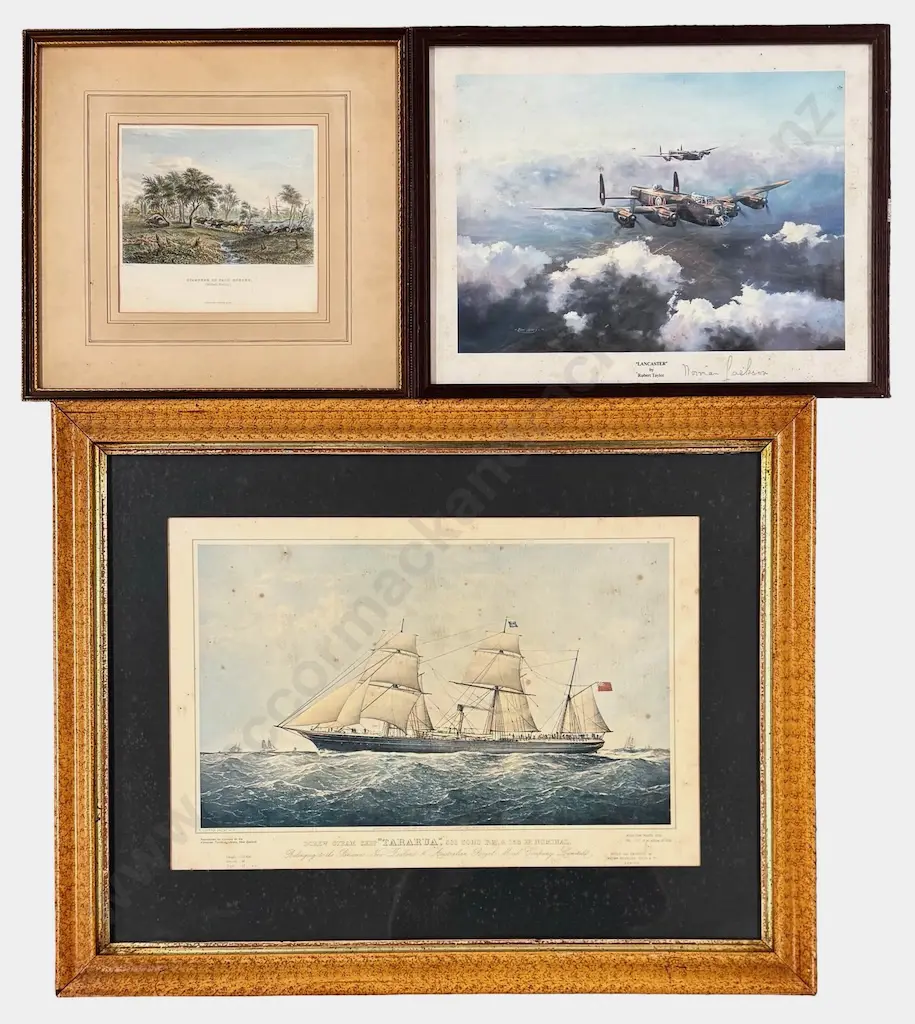 Three Prints, Lancaster by Robert Taylor, Tararua and Stampede of Pack Horses Image 1++