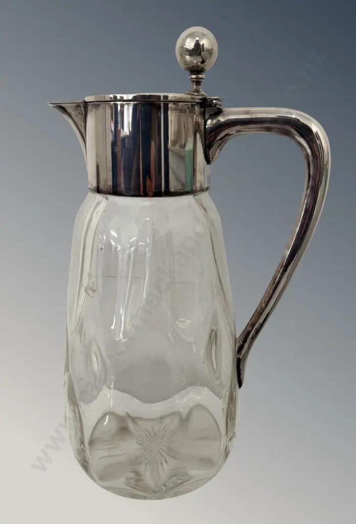.800 Silver Mounted Claret Jug H23cm Image 1++