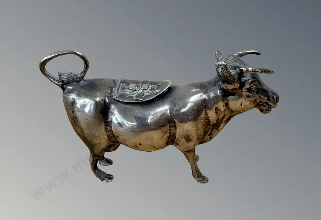 Sterling Silver Cow Creamer, H7xL10cm, TW83gms Image 1++