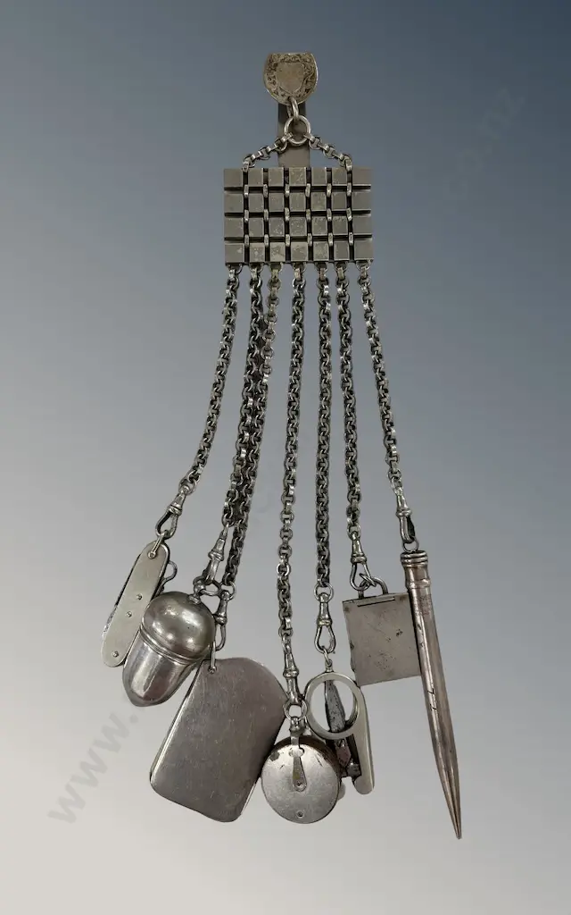 Victorian Silver Housekeepers Chatelaine Image 1++