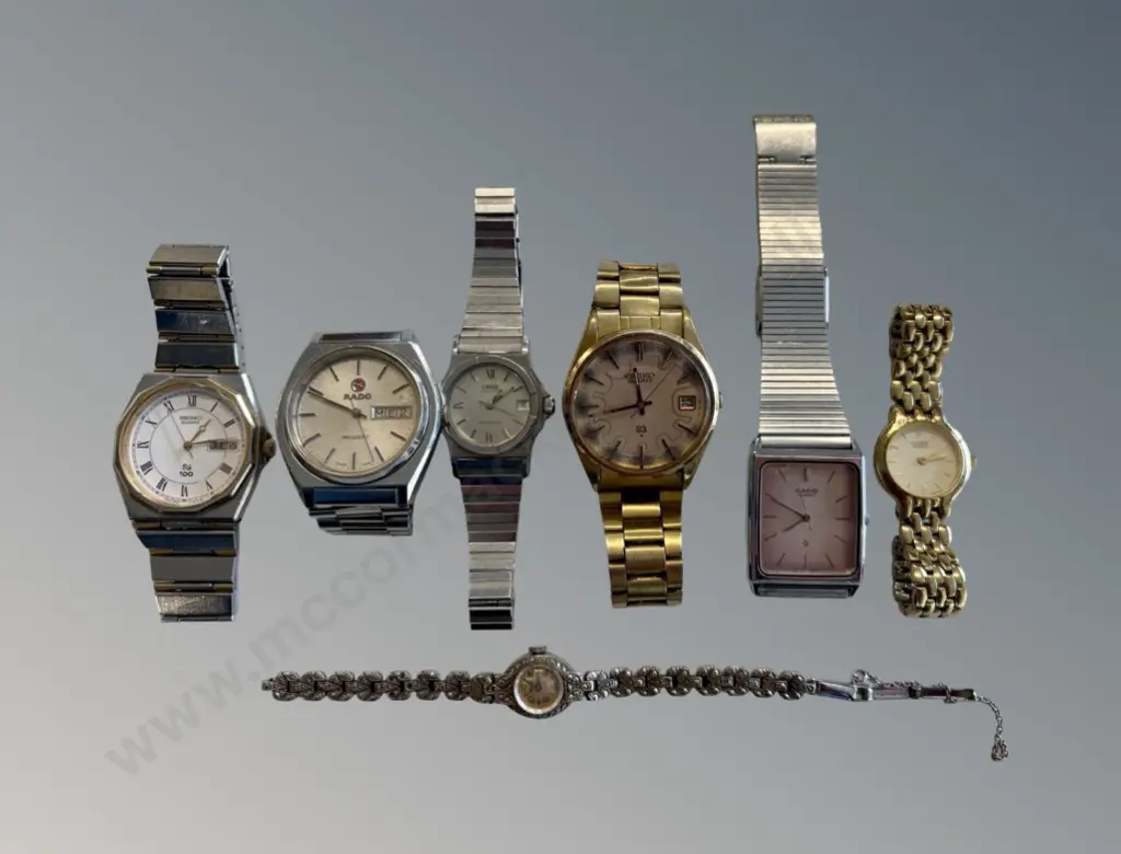 Quantity of Ladies and Gentlemen's Wrist Watches - Seiko, Rado, Oris, Casio etc Image 1++
