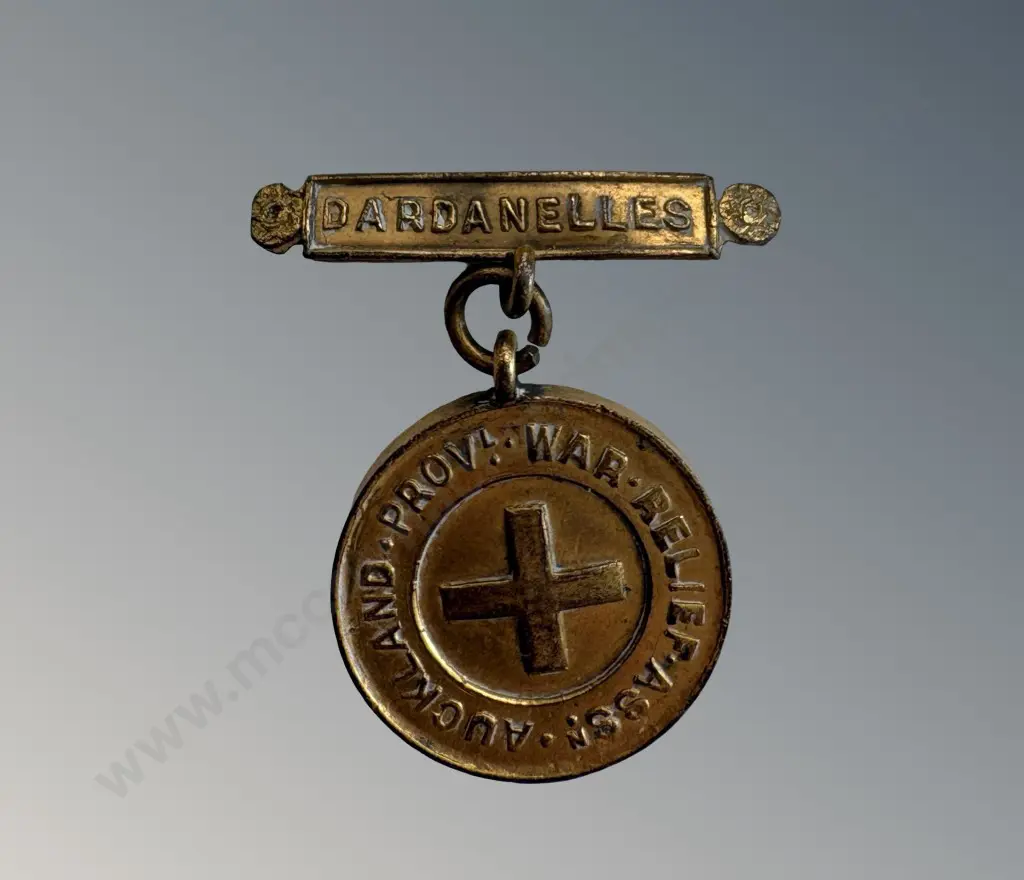 1915 Auckland Provincial War Relief Association Medal - Dardanelles Image 1++