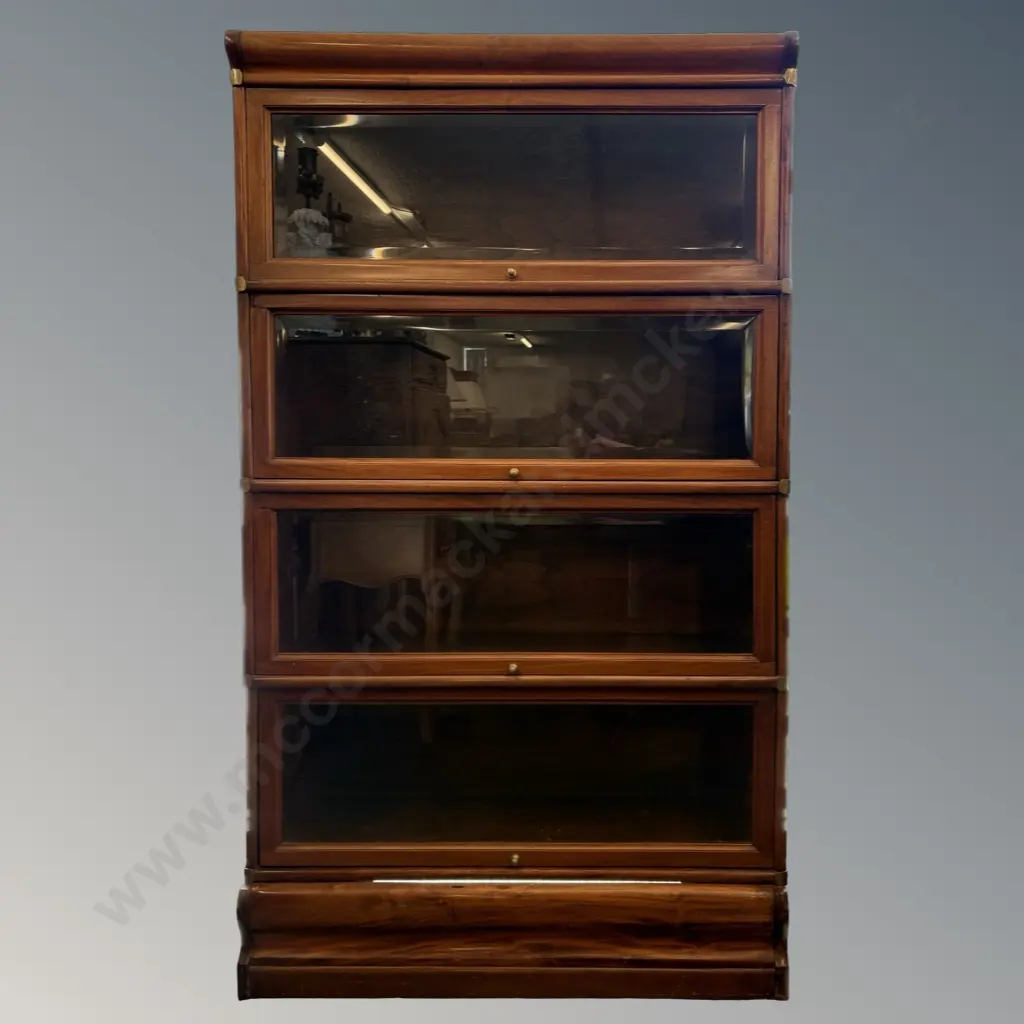 Globe Wernicke Barristers Brass Bound Bookcase, H150xW87xD33cm Image 1++