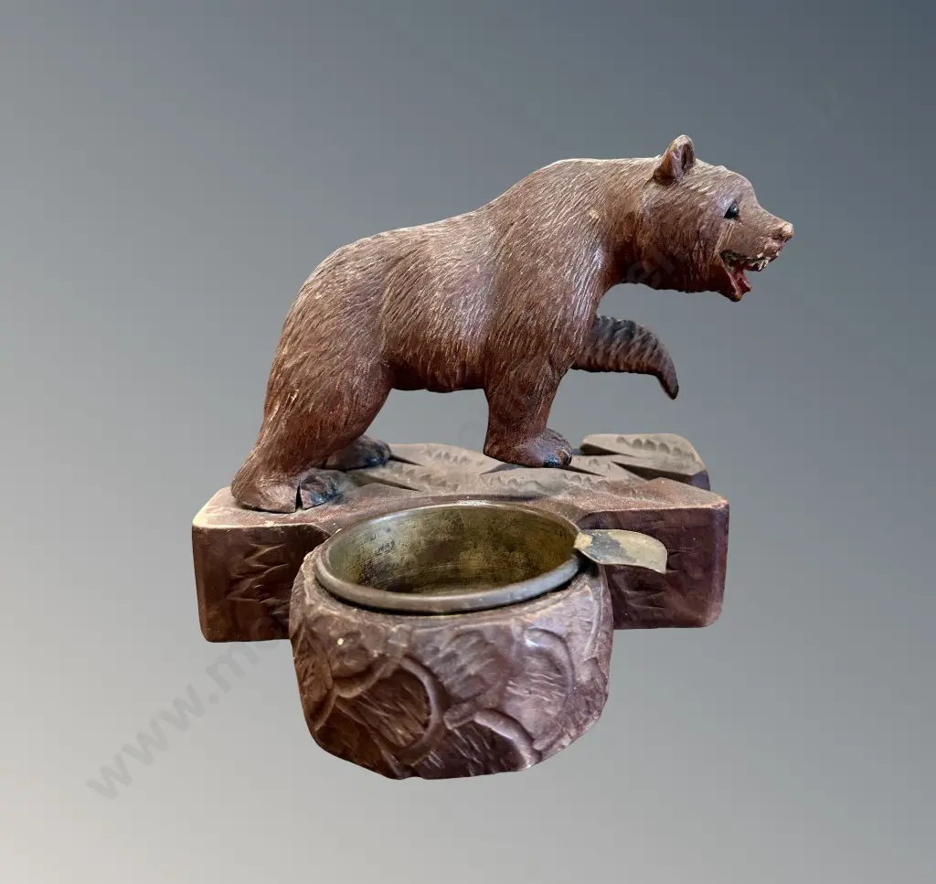 Black Forest Bear Ashtray, L12xH12cm Image 1++