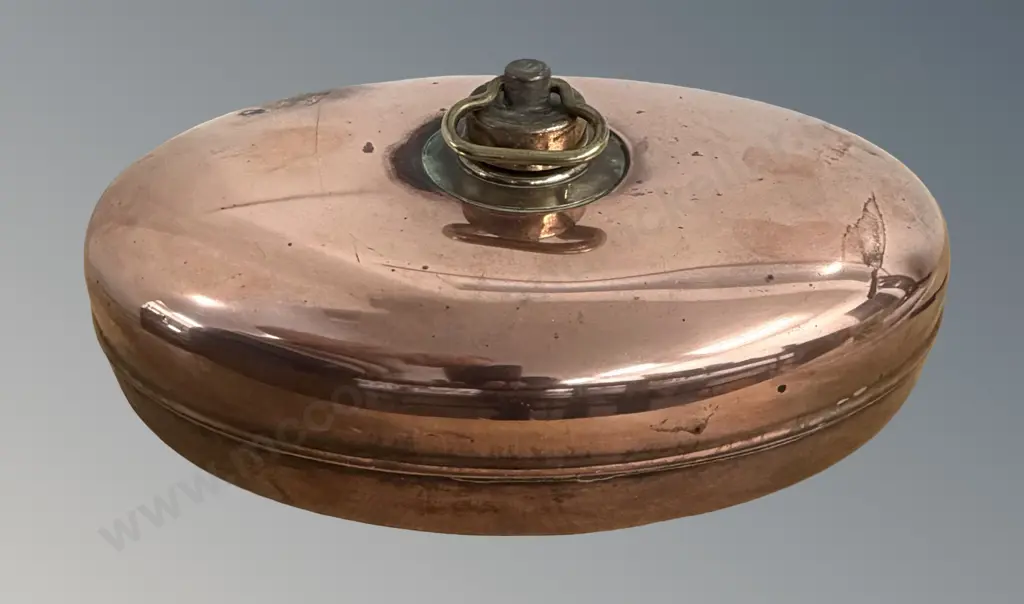 Copper and Brass Hot Water Bed Warmer, made in West Germany, L28cm Image 1++