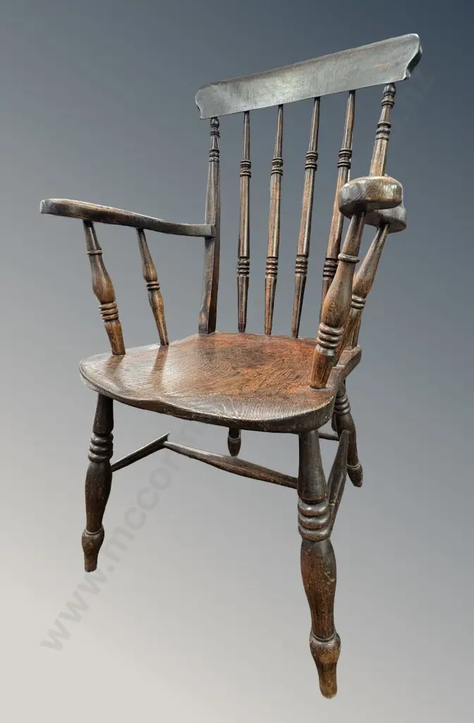 Dark Elm Windsor Chair Image 1++