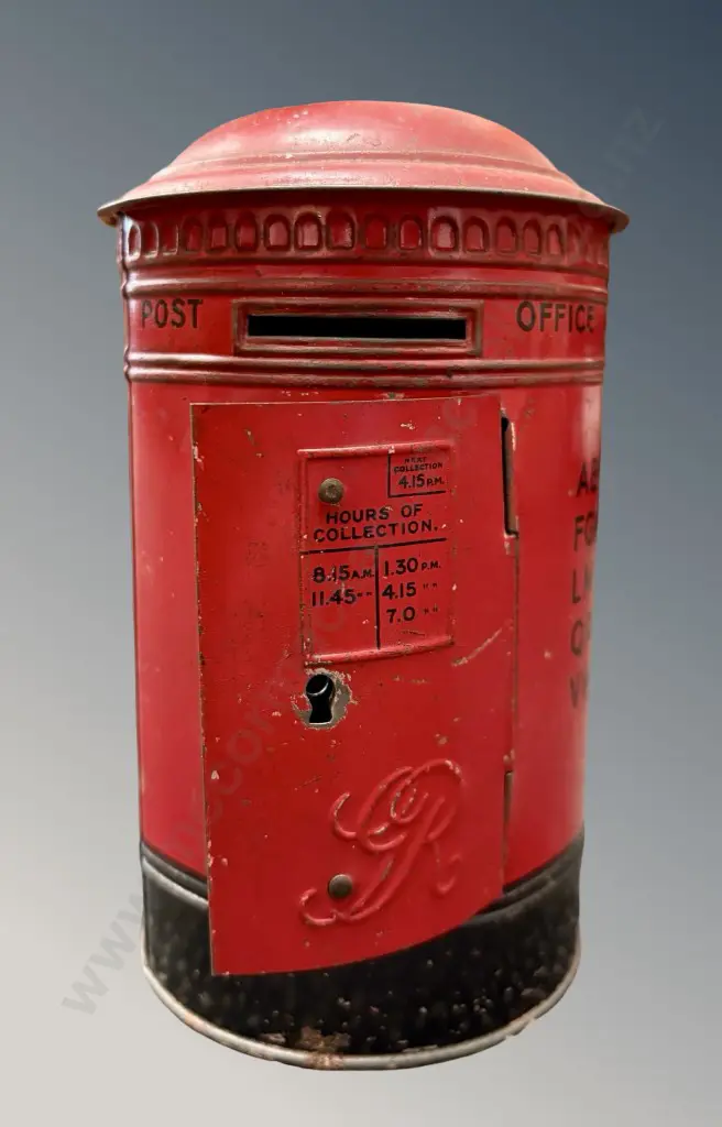 Tin Post Money Box, H16cm Image 1++