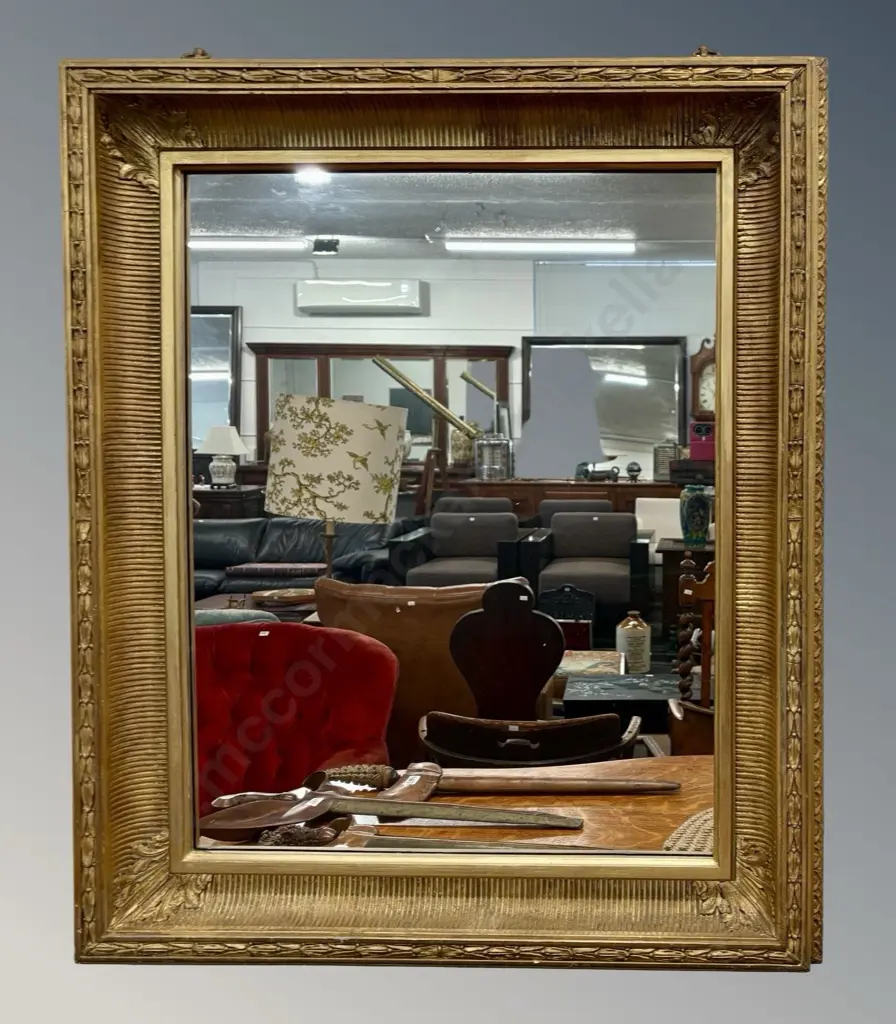 Gilt Framed Wall Mirror 87x74cm Image 1++