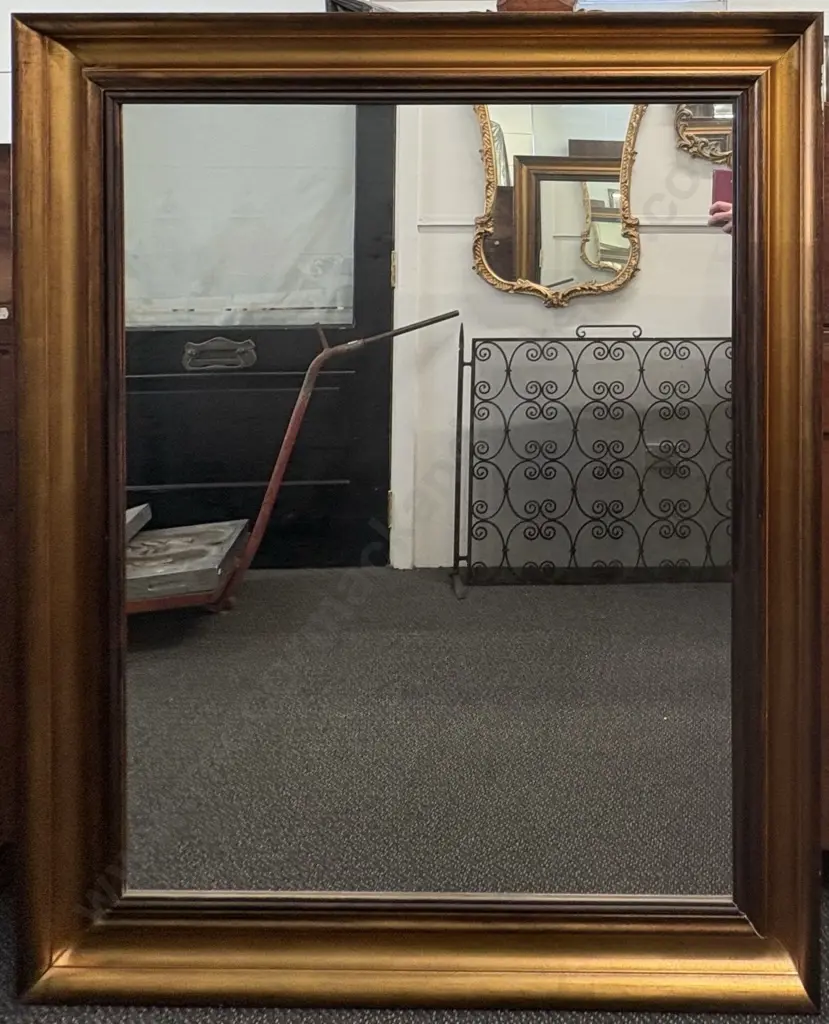 Large Gilt-Framed Mirror, H134xW110cm (slight damage to gilding to touch up) Image 1++