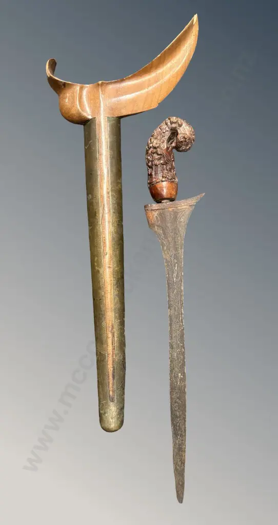 Indonesian Keris Sheath Dagger L52cm Image 1++