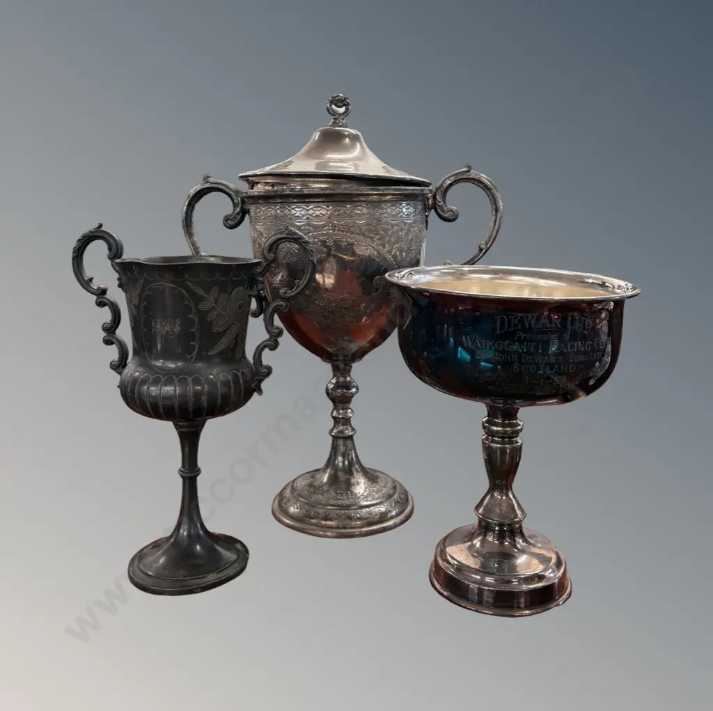 Assorted Silver Plate Trophies Image 1++