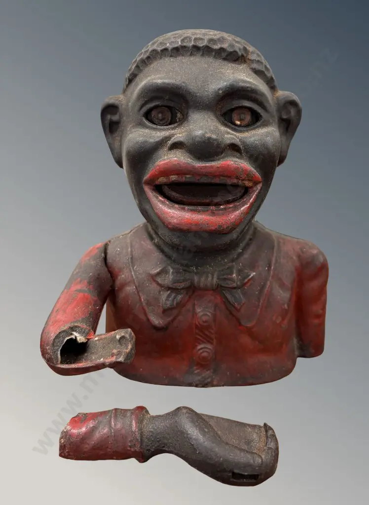 Cast Iron figural Money Box, H15cm (AF) Image 1++