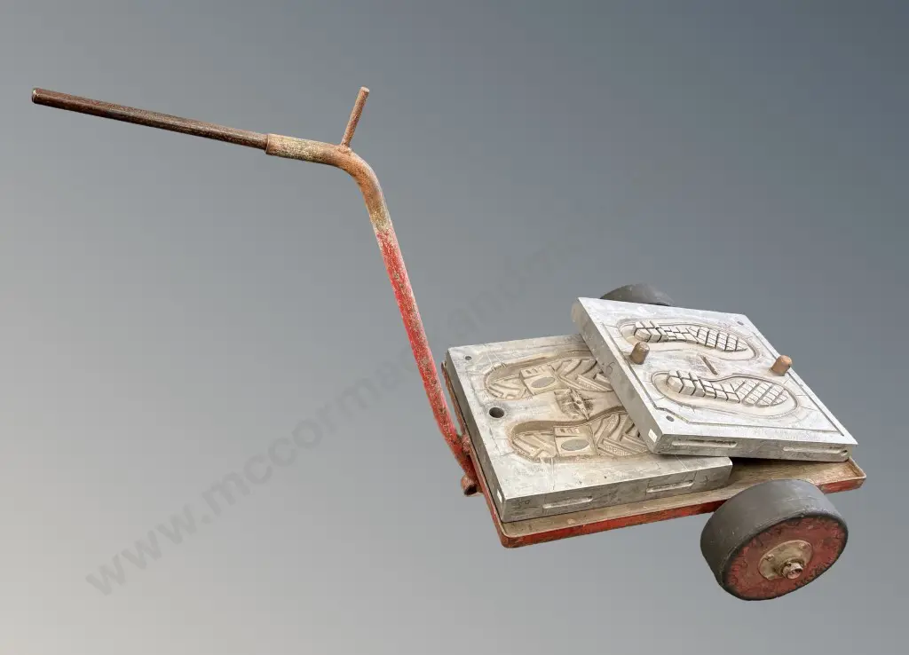 Two Skellerup Boot Molds & Trolley Image 1++
