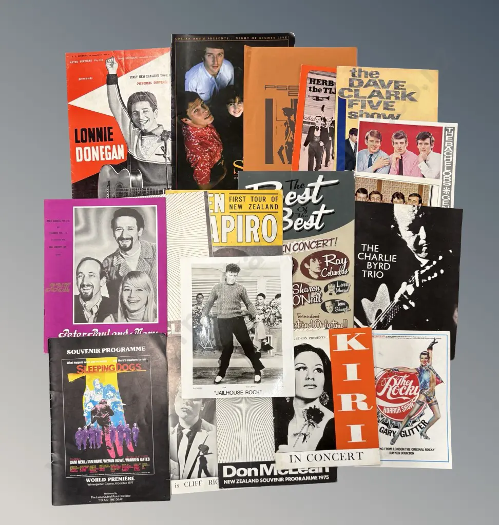 Quantity of Souvenir Musical Programs and a Photo of Elvis Image 1++