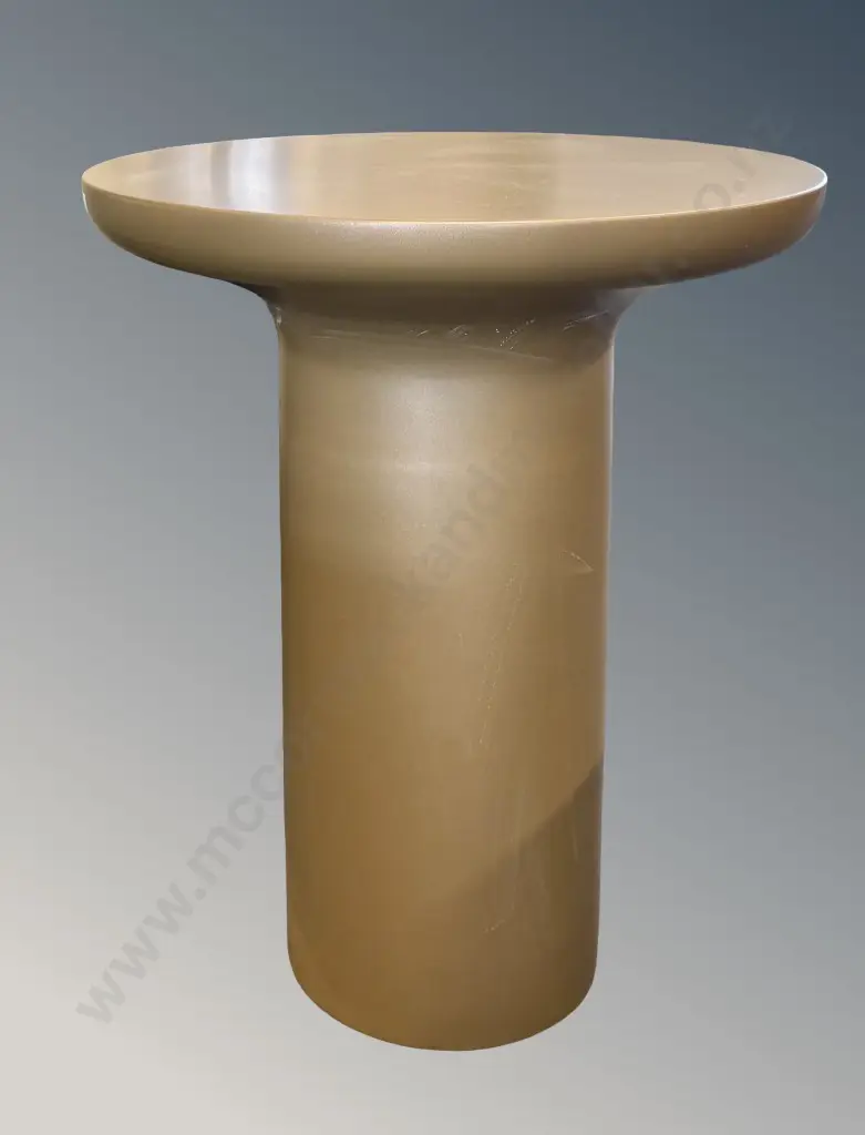 Mustard Gold Pedestal Side Table H54xD44cm Image 1++