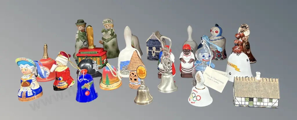 Large Assortment of Bells from Different Countries Image 1++