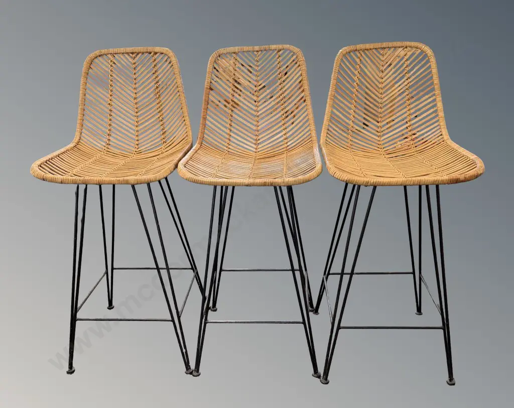 Three Cane Bar Stools Image 1++